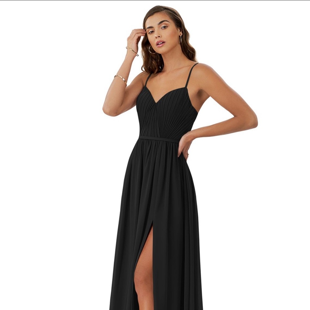 Azazie Zuma Black Bridesmaid Dress